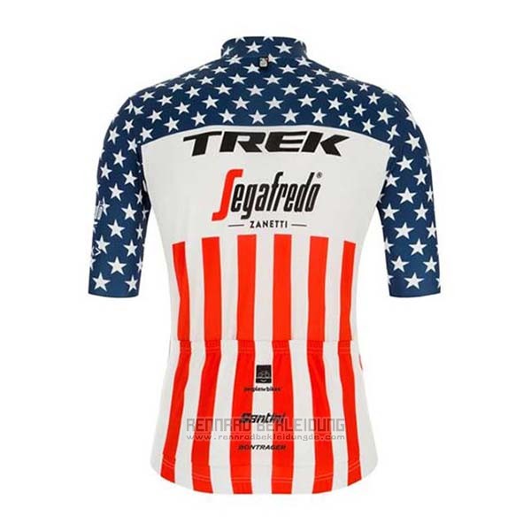 2020 Fahrradbekleidung Trek Segafredo Champion Stati Uniti Trikot Kurzarm und Tragerhose